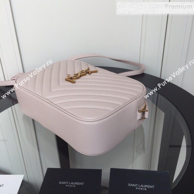 Saint Laurent Lou Camera Shoulder Bag in Quilted Leather 520534 Light Pink 2019 (XYD-9110536)