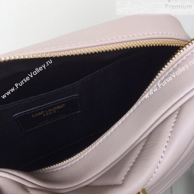 Saint Laurent Lou Camera Shoulder Bag in Quilted Leather 520534 Light Pink 2019 (XYD-9110536)
