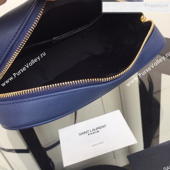 Saint Laurent Lou Camera Shoulder Bag in Quilted Leather 520534 Navy Blue 2019 (XYD-9110539)