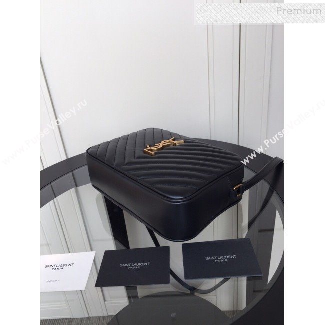 Saint Laurent Lou Camera Shoulder Bag in Quilted Leather 520534 Black/Gold 2019 (XYD-9110538)