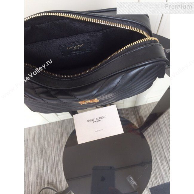 Saint Laurent Lou Camera Shoulder Bag in Quilted Leather 520534 Black/Gold 2019 (XYD-9110538)