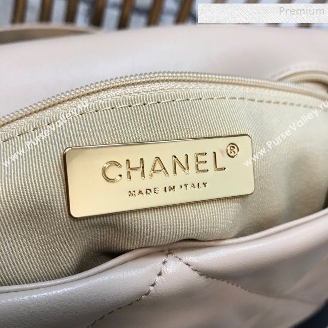Chanel 19 Large Quilted Goatskin Flap Bag AS1161 Nude 2019 (JDH-9110405)