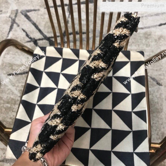 Chanel Large Houndstooth Tweed CC Clutch AP0803 Beige/Black 2019 (JDH-9110409)