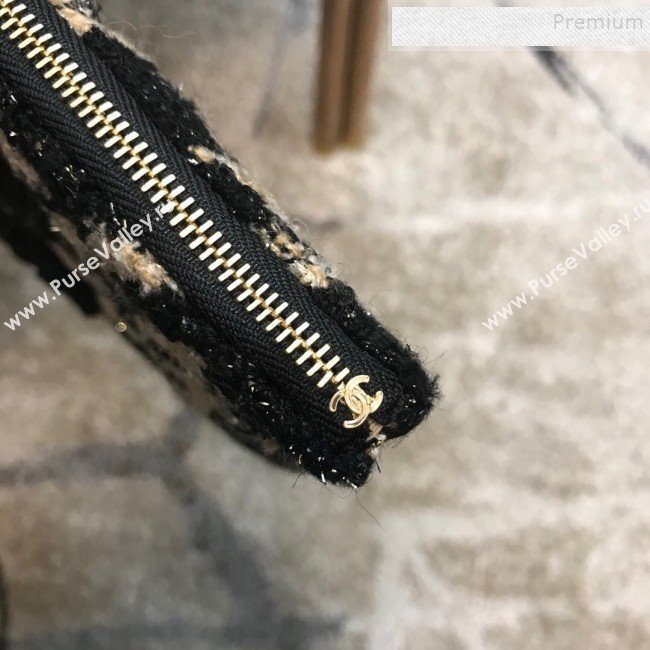 Chanel Large Houndstooth Tweed CC Clutch AP0803 Beige/Black 2019 (JDH-9110409)