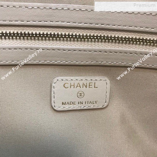 Chanel Large Houndstooth Tweed CC Clutch AP0803 Beige/Black 2019 (JDH-9110409)