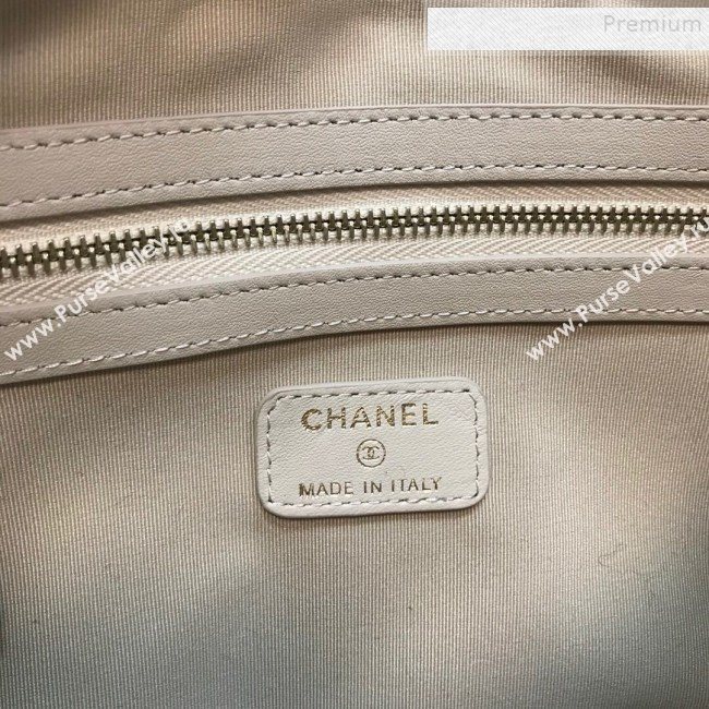 Chanel Medium Houndstooth Tweed CC Clutch AP0803 Beige/Black 2019 (JDH-9110410)