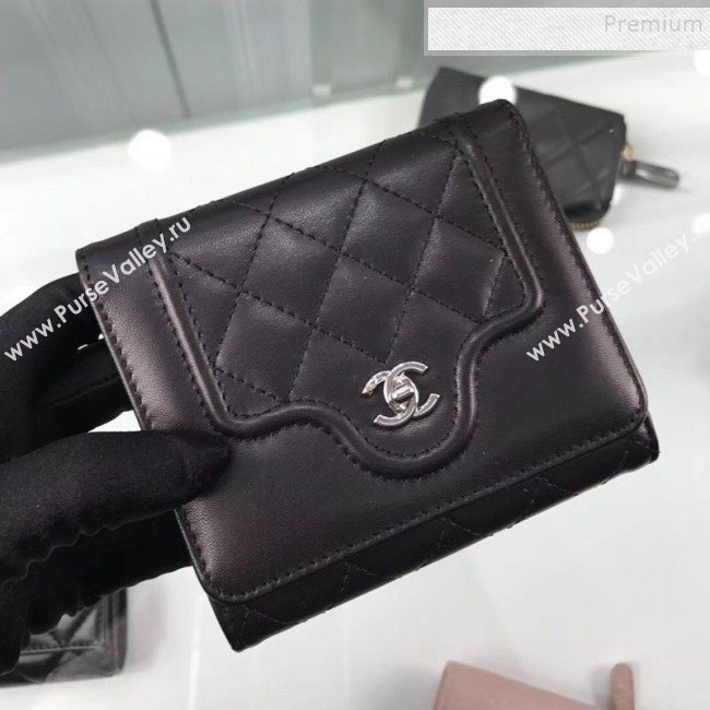 Chanel Quilted Lambskin Small Wallet Black 01 2019 (HOT-9110421)