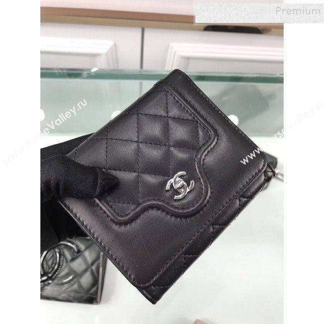 Chanel Quilted Lambskin Small Wallet Black 01 2019 (HOT-9110421)