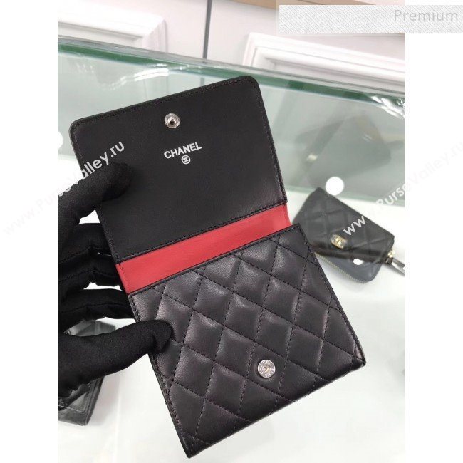 Chanel Quilted Lambskin Small Wallet Black 01 2019 (HOT-9110421)