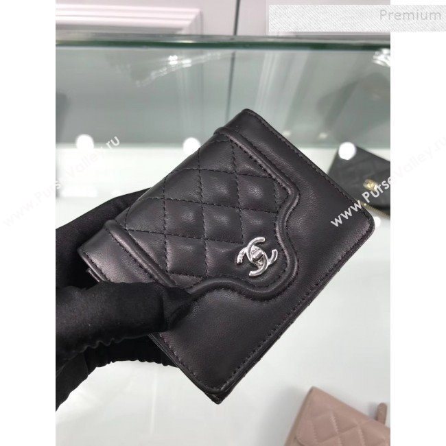 Chanel Quilted Lambskin Small Wallet Black 02 2019 (HOT-9110422)