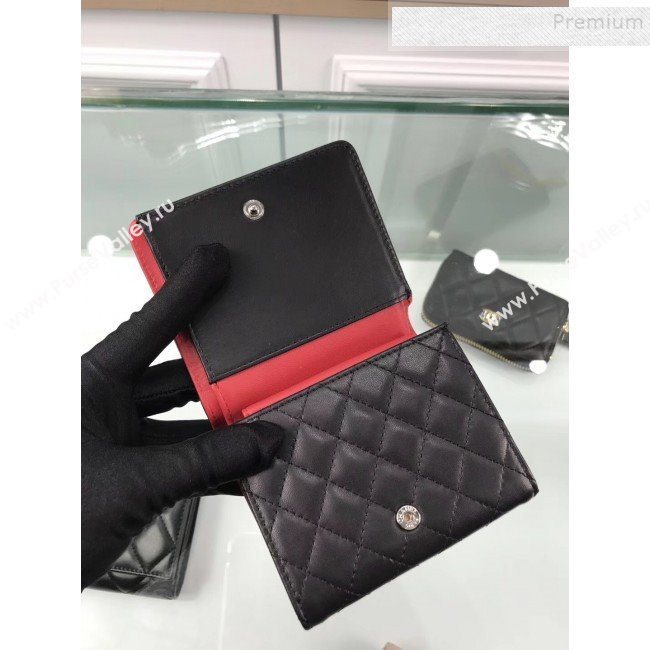 Chanel Quilted Lambskin Small Wallet Black 02 2019 (HOT-9110422)