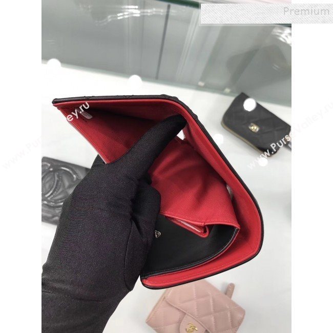 Chanel Quilted Lambskin Small Wallet Black 02 2019 (HOT-9110422)