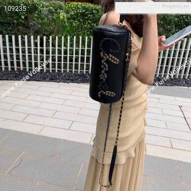Chanel Calfskin Barrel Clutch/Crossbodody Bag AS1531 Black 2019 (FM-9110432)