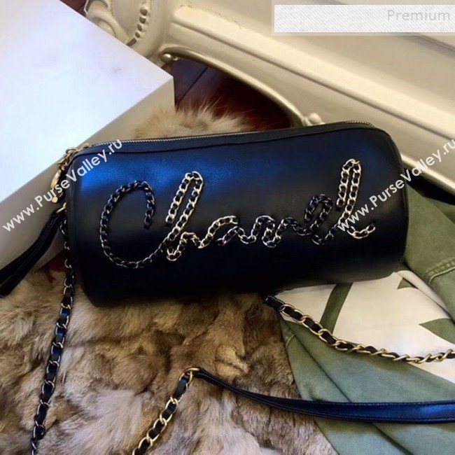 Chanel Calfskin Barrel Clutch/Crossbodody Bag AS1531 Black 2019 (FM-9110432)