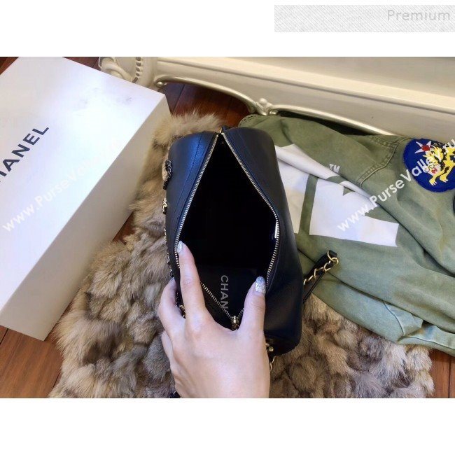 Chanel Calfskin Barrel Clutch/Crossbodody Bag AS1531 Black 2019 (FM-9110432)