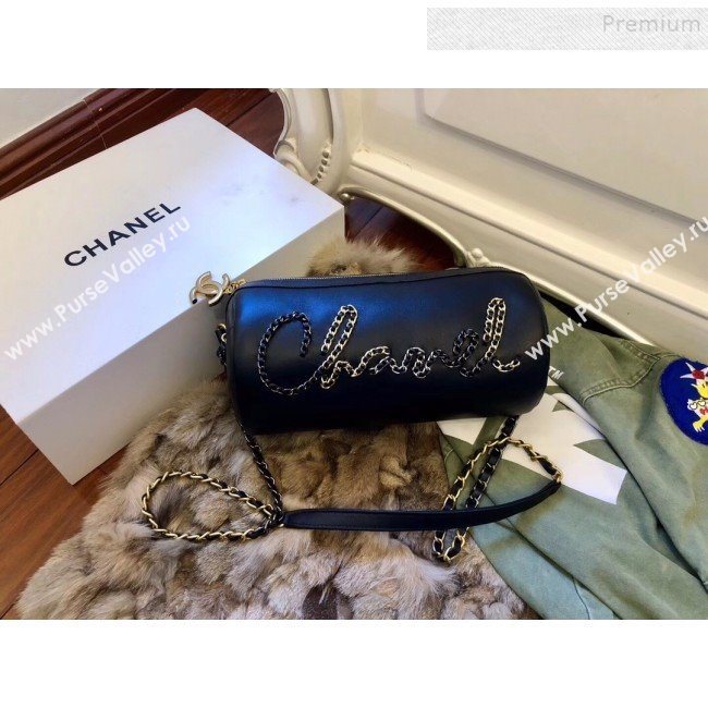 Chanel Calfskin Barrel Clutch/Crossbodody Bag AS1531 Black 2019 (FM-9110432)