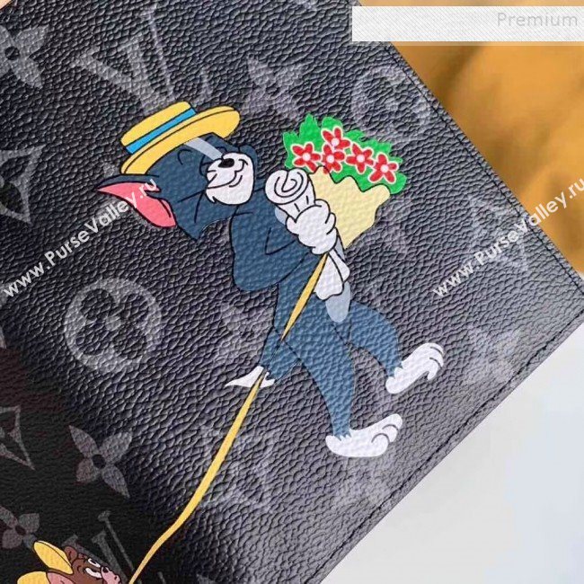 Louis Vuitton Monogram Eclipse Canvas Tom and Jerry Print Passport Cover M64411 2019 (KIKI-9110805)