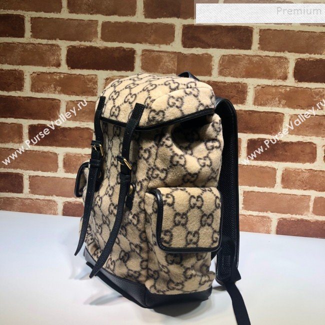 Gucci Small GG Wool Backpack ‎598184 Beige 2020 (DLH-9110822)