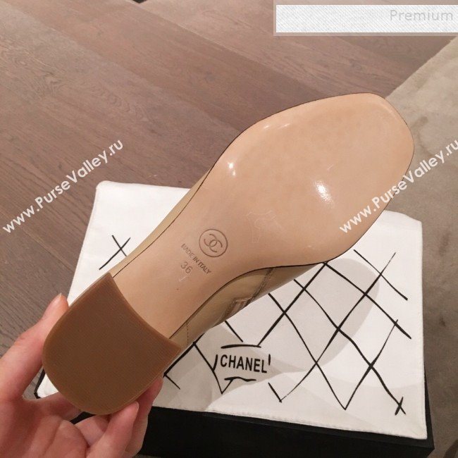 Chanel Lambskin Short Boots Beige 2019 (KL-9110652)