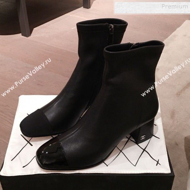 Chanel Lambskin Short Boots Black 04 2019 (KL-9110653)