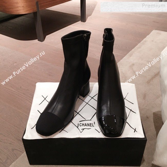 Chanel Lambskin Short Boots Black 04 2019 (KL-9110653)