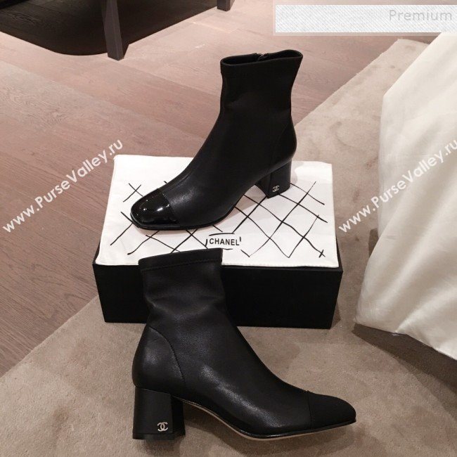 Chanel Lambskin Short Boots Black 04 2019 (KL-9110653)