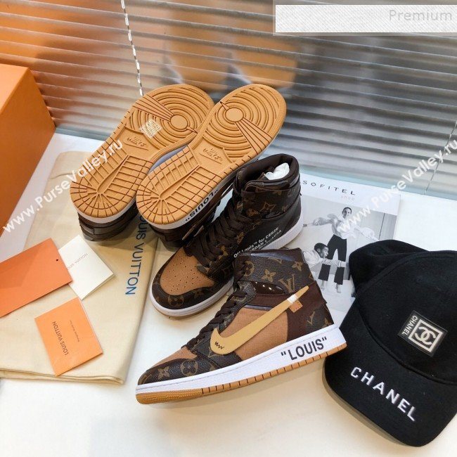 Louis Vuitton x Nike Monogram Canvas High-top Sneakers 2020 (DLY-9110915)
