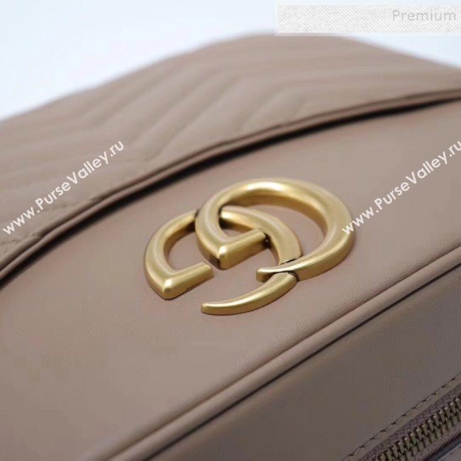 Gucci GG Marmont Matelassé Medium shoulder Bag 443499 Nude (LX-9110481)
