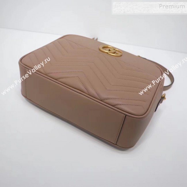 Gucci GG Marmont Matelassé Medium shoulder Bag 443499 Nude (LX-9110481)