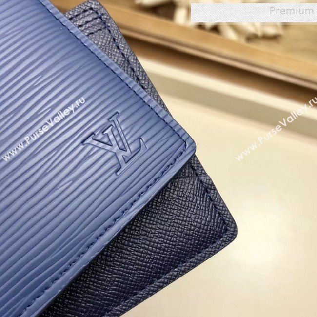 Louis Vuitton Mens Slender ID Epi Leather Wallet M60628 Blue 2019 (LING-9110551)