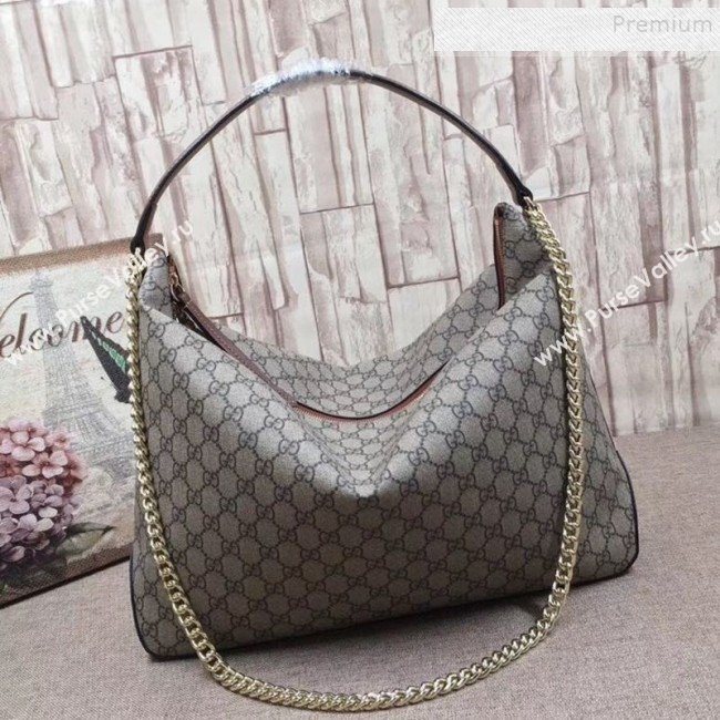 Gucci GG Supreme Large Hobo 477324 Beige 2019 (LONGX-9110552)