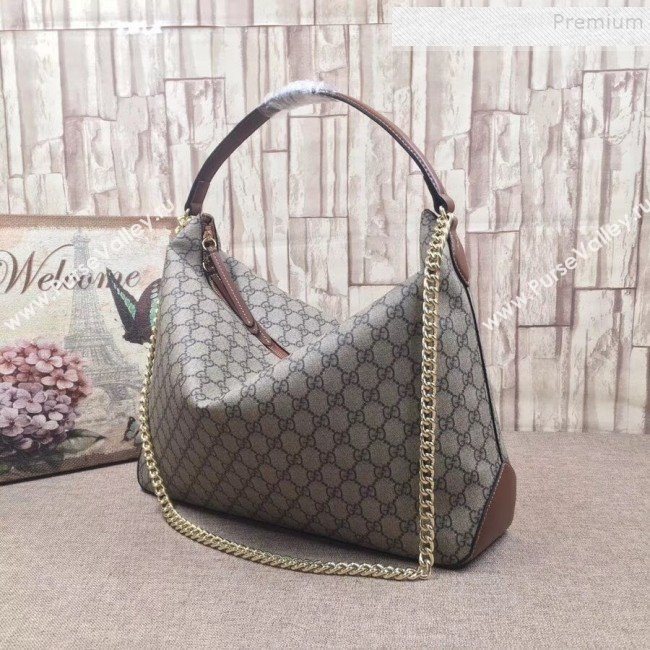 Gucci GG Supreme Large Hobo 477324 Beige 2019 (LONGX-9110552)