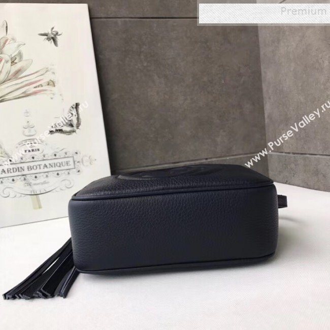 Gucci Soho Small Leather Interlocking G Tassel Disco Camera Bag 308364 Dark Blue 2019 (DLH-9110617)