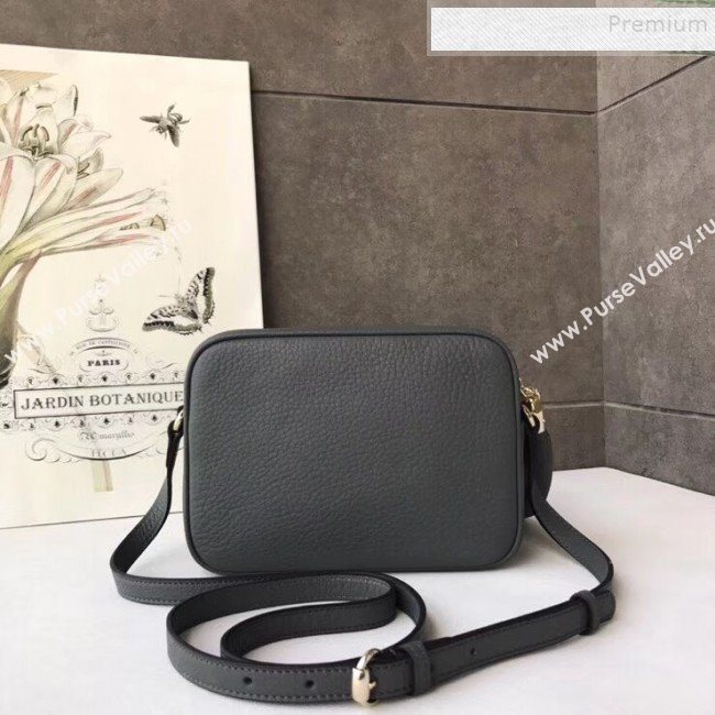 Gucci Soho Small Leather Interlocking G Tassel Disco Camera Bag 308364 Dark Grey 2019 (DLH-9110620)