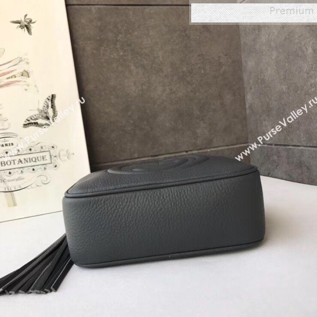 Gucci Soho Small Leather Interlocking G Tassel Disco Camera Bag 308364 Dark Grey 2019 (DLH-9110620)