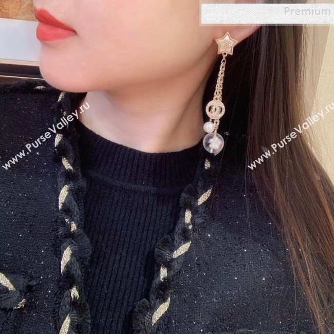 Chanel Resin CC Long Tassel Earrings AB2554 2019 (YF-9111135)