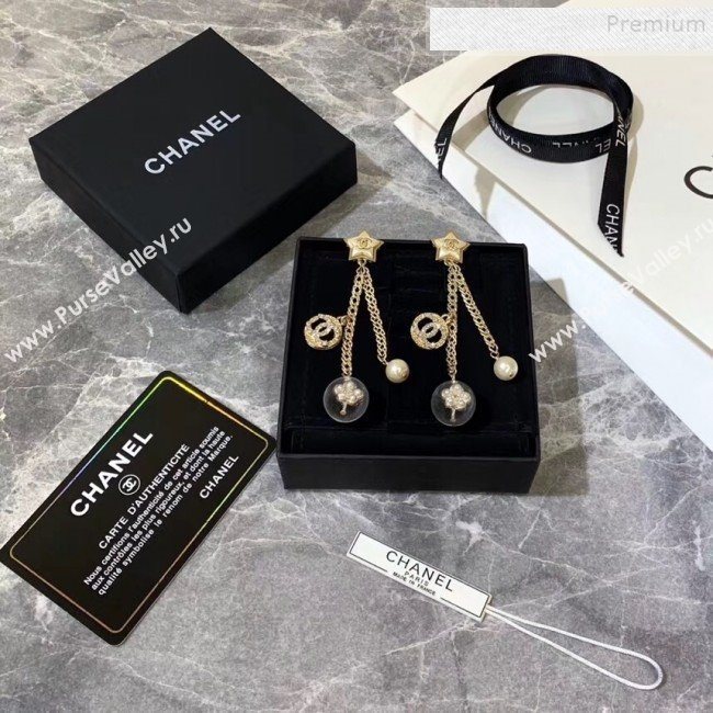 Chanel Resin CC Long Tassel Earrings AB2554 2019 (YF-9111135)