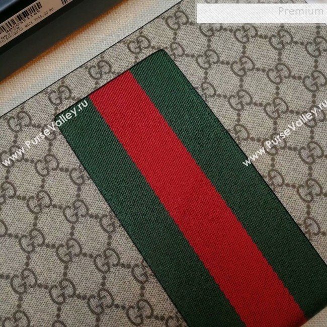 Gucci GG Supreme Web Pouch 475316 Beige 2019 (DLH-9111226)