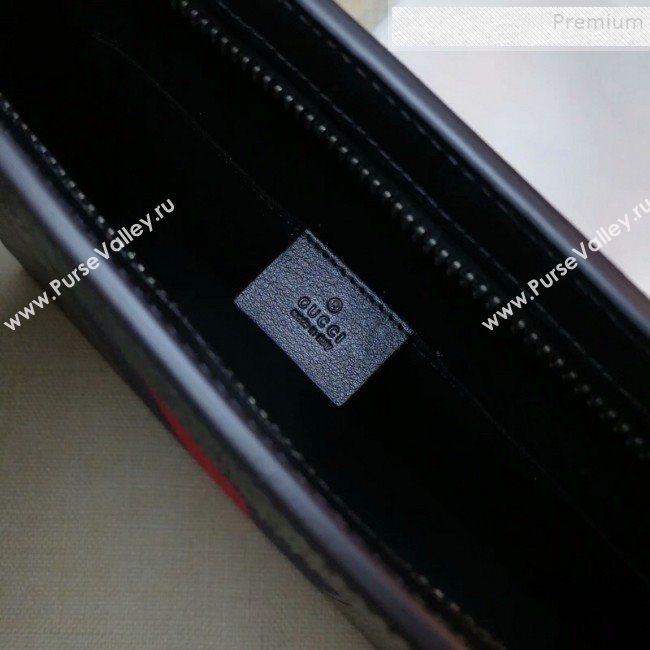 Gucci GG Supreme Web Pouch 475316 Black 2019 (DLH-9111227)