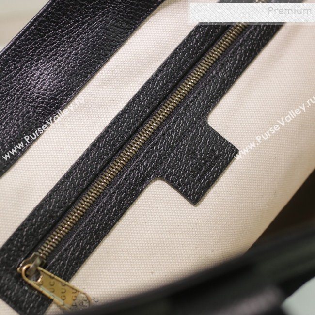 Gucci Sylvie GG Velvet Medium Tote 523781 Black 2019 (DLH-9111224)