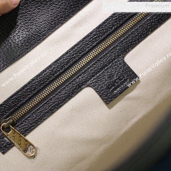 Gucci Sylvie GG Velvet Medium Tote 523781 Blue 2019 (DLH-9111225)