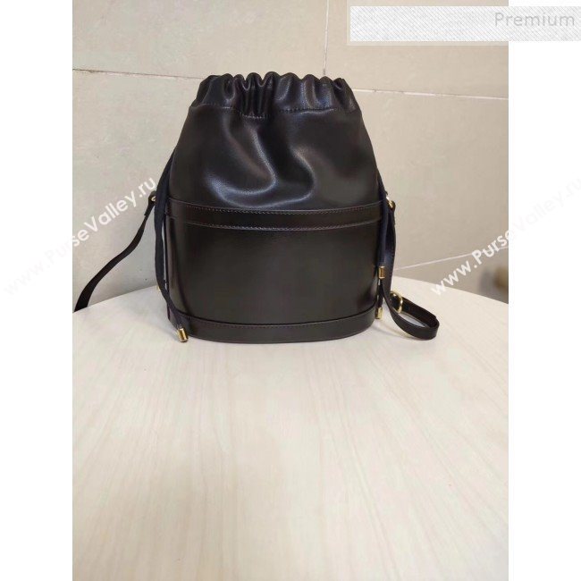 Gucci 1955 Horsebit Bucket Bag 602118 Black Leather 2019 (MINGH-9111229)