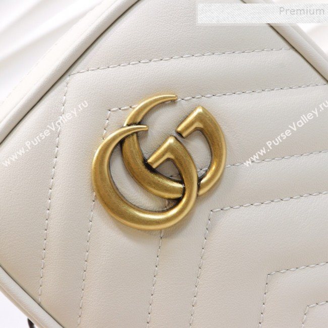 Gucci GG Marmont Mini Bag 598597 White 2019 (MINGH-9111232)