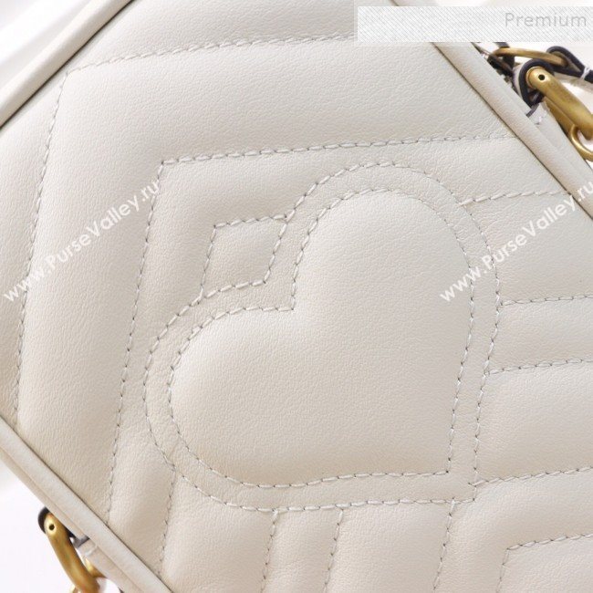 Gucci GG Marmont Mini Bag 598597 White 2019 (MINGH-9111232)