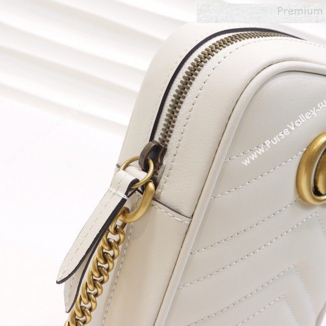 Gucci GG Marmont Mini Bag 598597 White 2019 (MINGH-9111232)