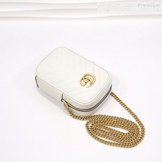 Gucci GG Marmont Mini Bag 598597 White 2019 (MINGH-9111232)