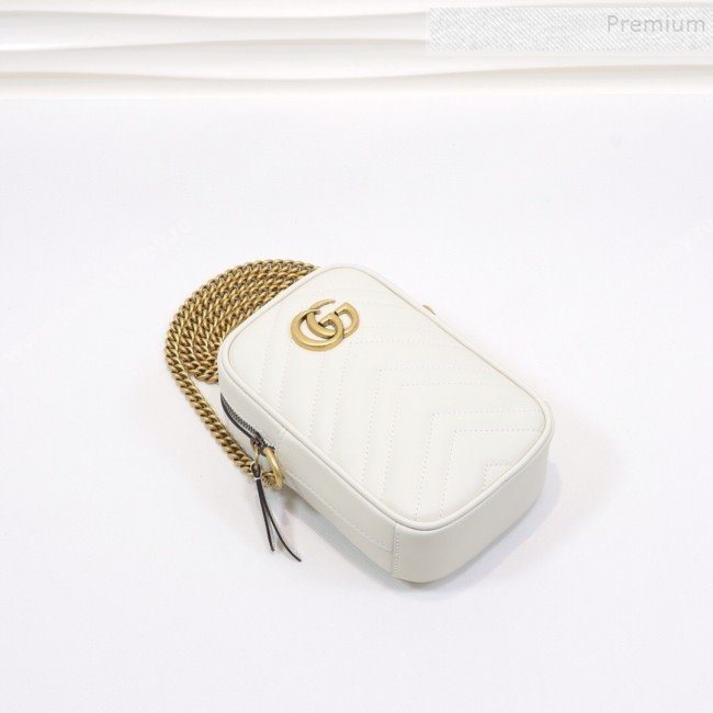 Gucci GG Marmont Mini Bag 598597 White 2019 (MINGH-9111232)