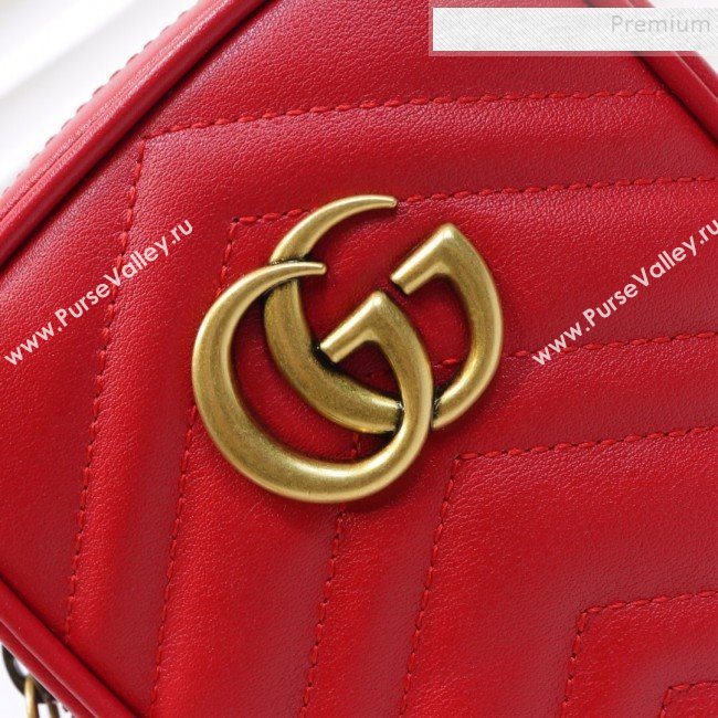 Gucci GG Marmont Mini Bag 598597 Red 2019 (MINGH-9111233)