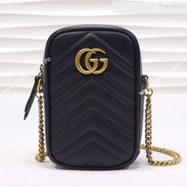 Gucci GG Marmont Mini Bag 598597 Black 2019 (MINGH-9111231)