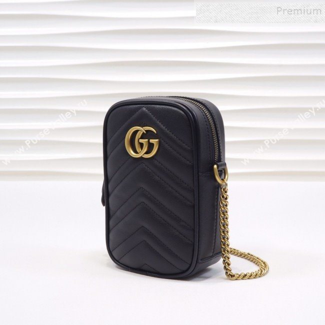 Gucci GG Marmont Mini Bag 598597 Black 2019 (MINGH-9111231)